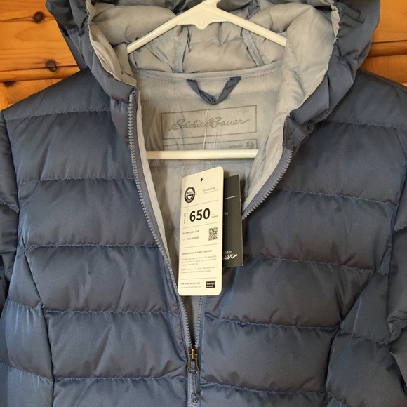 Eddie Bauer New CirrusLite 2.0 Down Parka Puffer XS Dusty Denim Blue - Picture 9 of 13